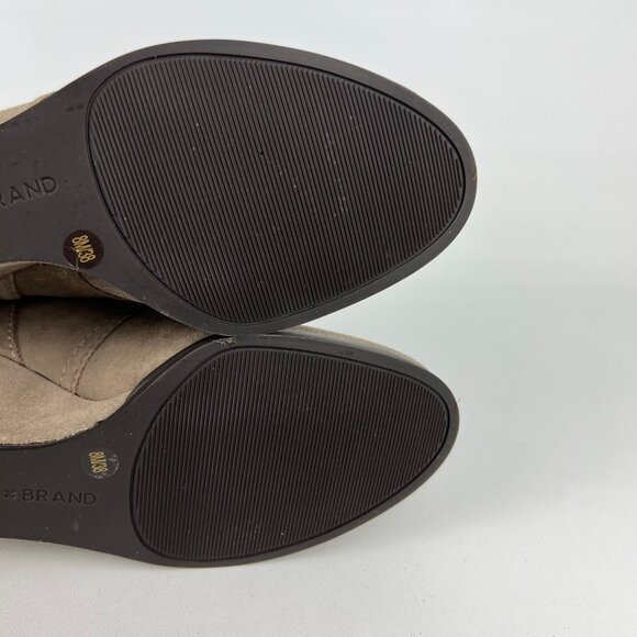 Lucky Brand Womens Seleste Suede Lace Up Wedge Bootie Taupe Beige size 8 - Picture 13 of 16